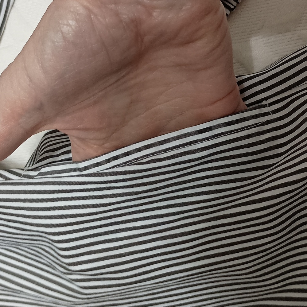 Striped Button-Front Collar Blouse - image 4